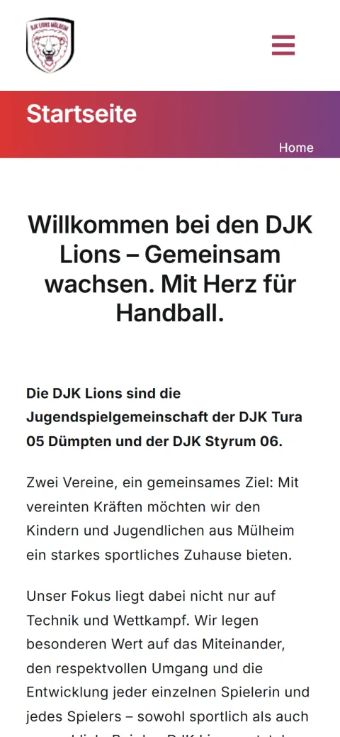 Mobilansicht: DJK Lions