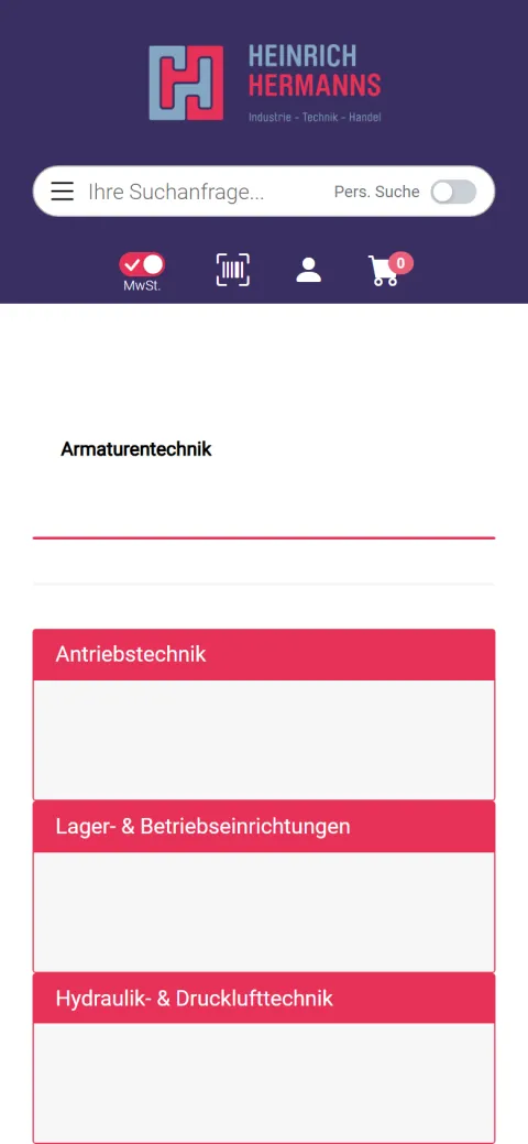 Mobilansicht: Heinrich Hermanns Shop